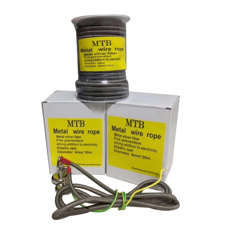 Cuerda electrostática de fibra de plata
